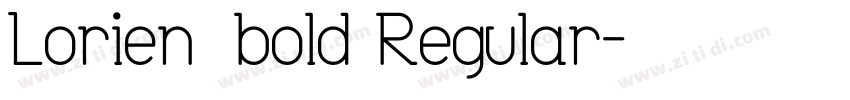 Lorien_bold Regular字体转换